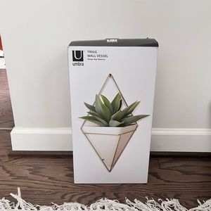 Target Geometric wall planter in gold and ceramic finish